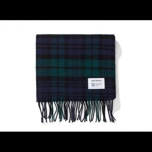 NORSE PROJECTS X Johnstons Check Scarf Black